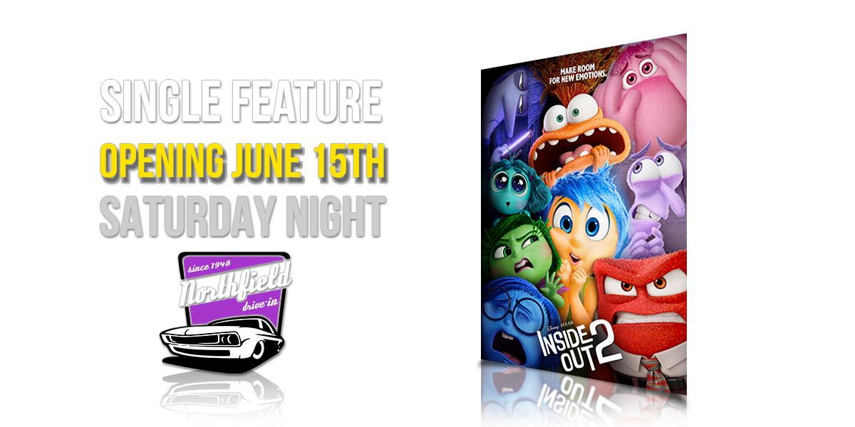 Inside Out 2 playing Saturday, June 15th 2024